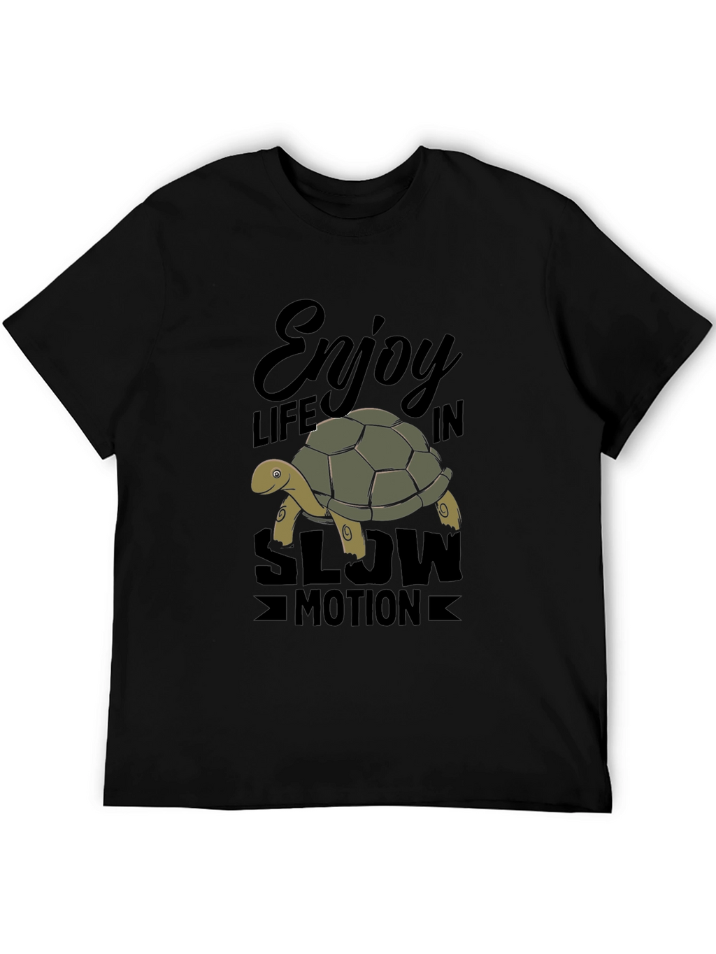 Enjoy Life Turtle Graphic T-Shirt