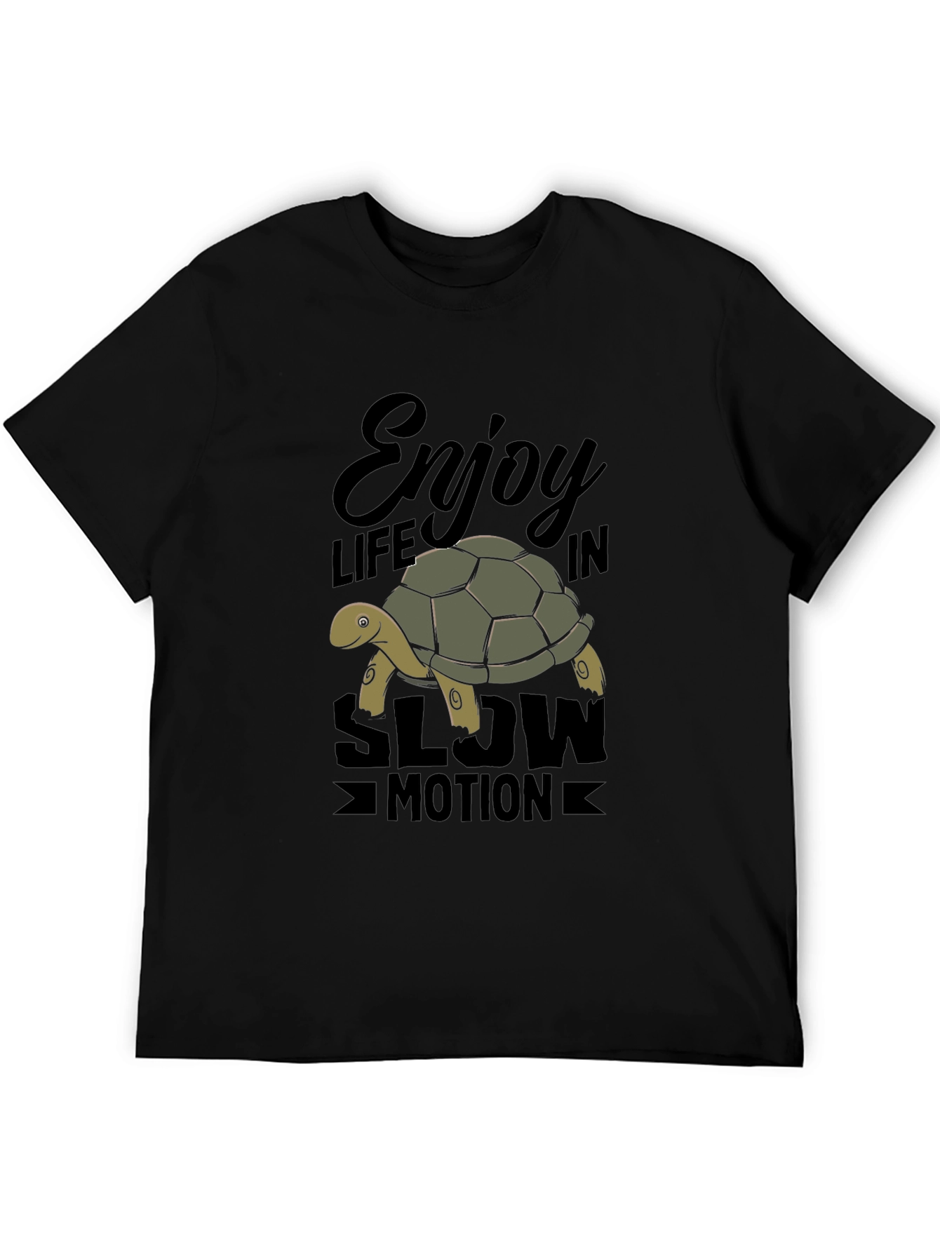 Enjoy Life Turtle Graphic T-Shirt