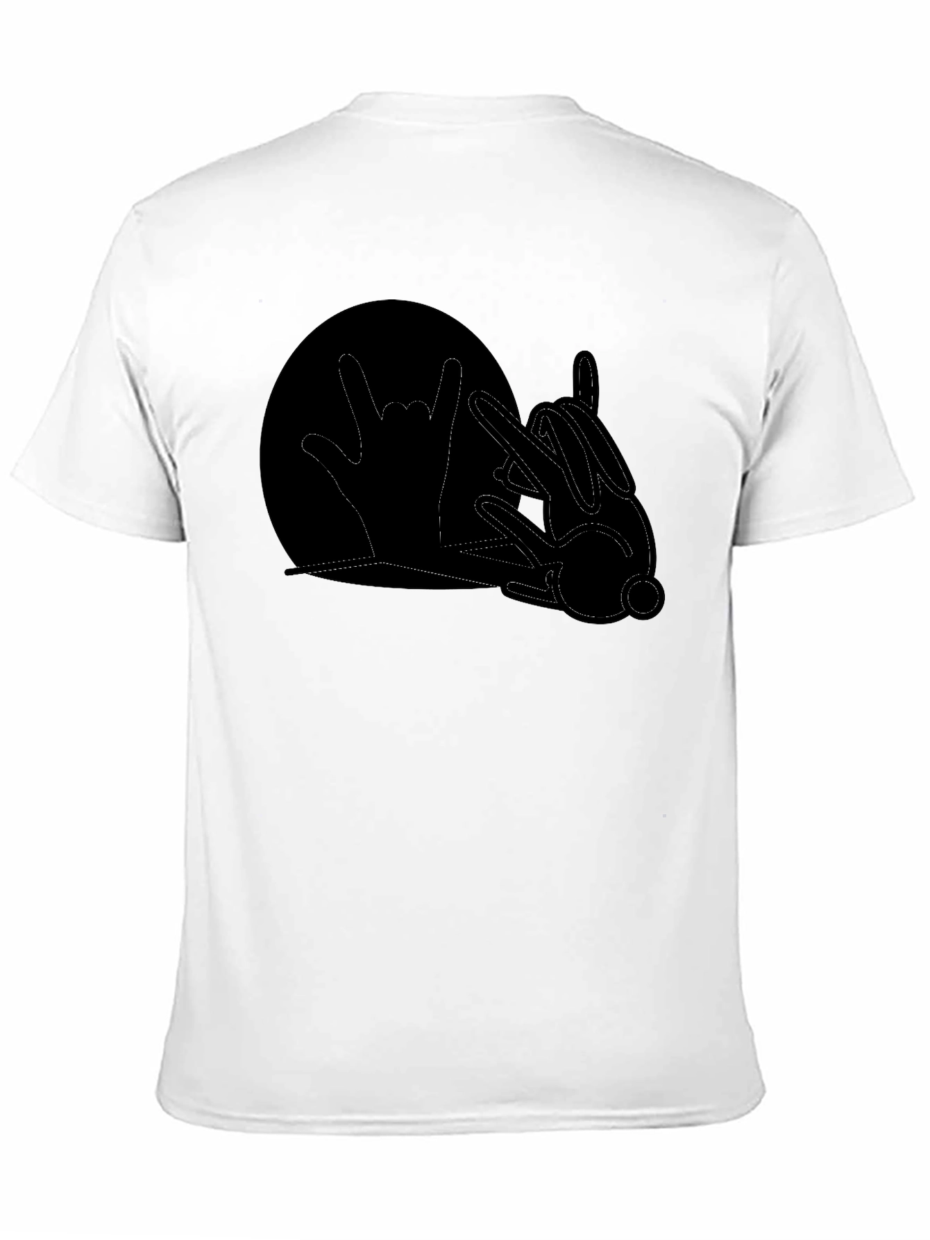 Rock On Rabbit Graphic T-Shirt - Black