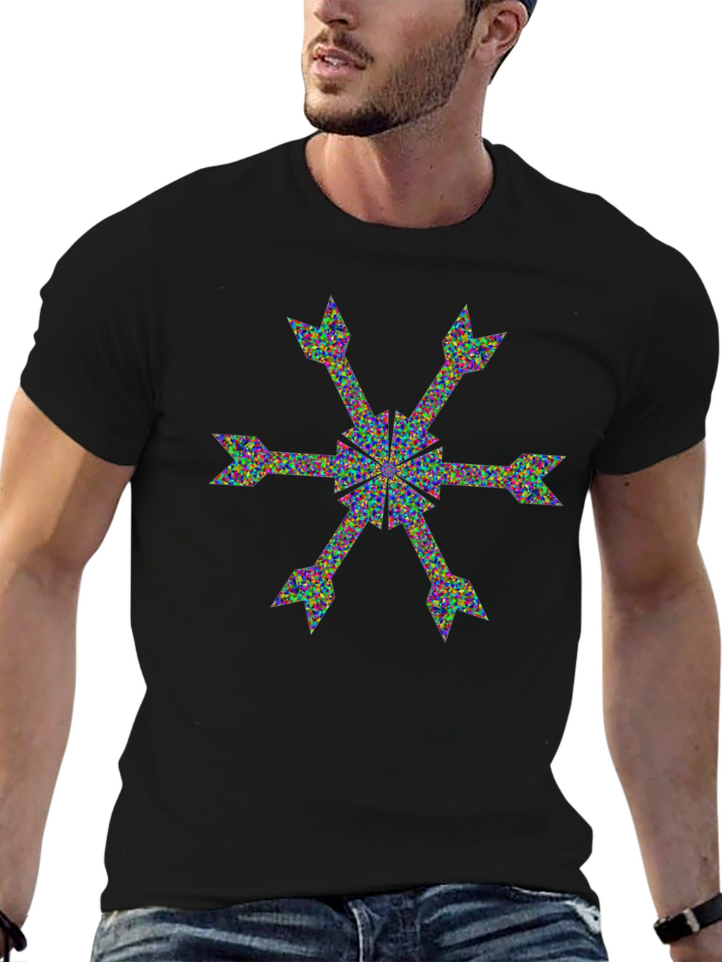 Arrow Snowflake Graphic Tee - Bold Statement Shirt