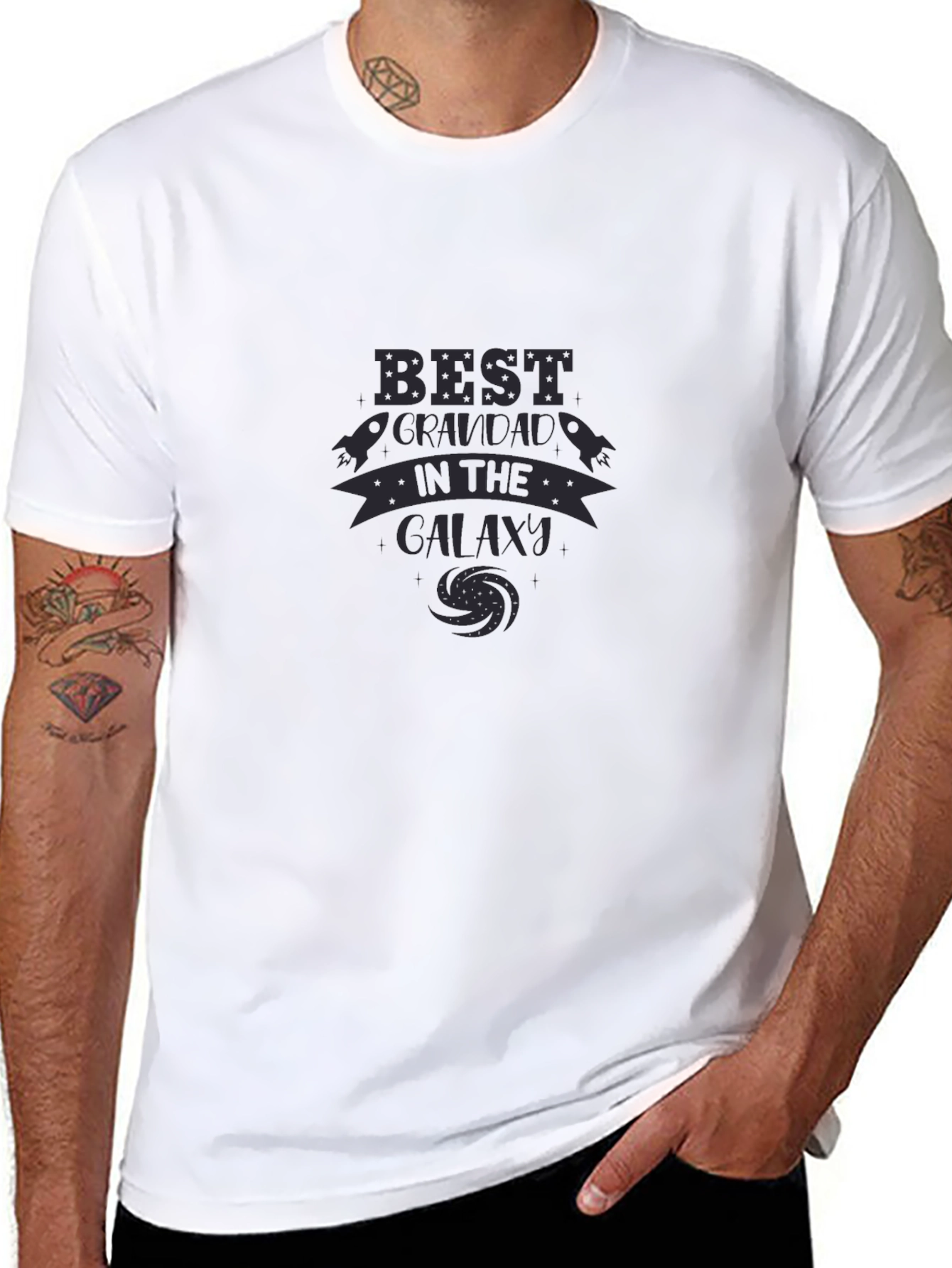 Best Grandad in the Galaxy T-Shirt - Black