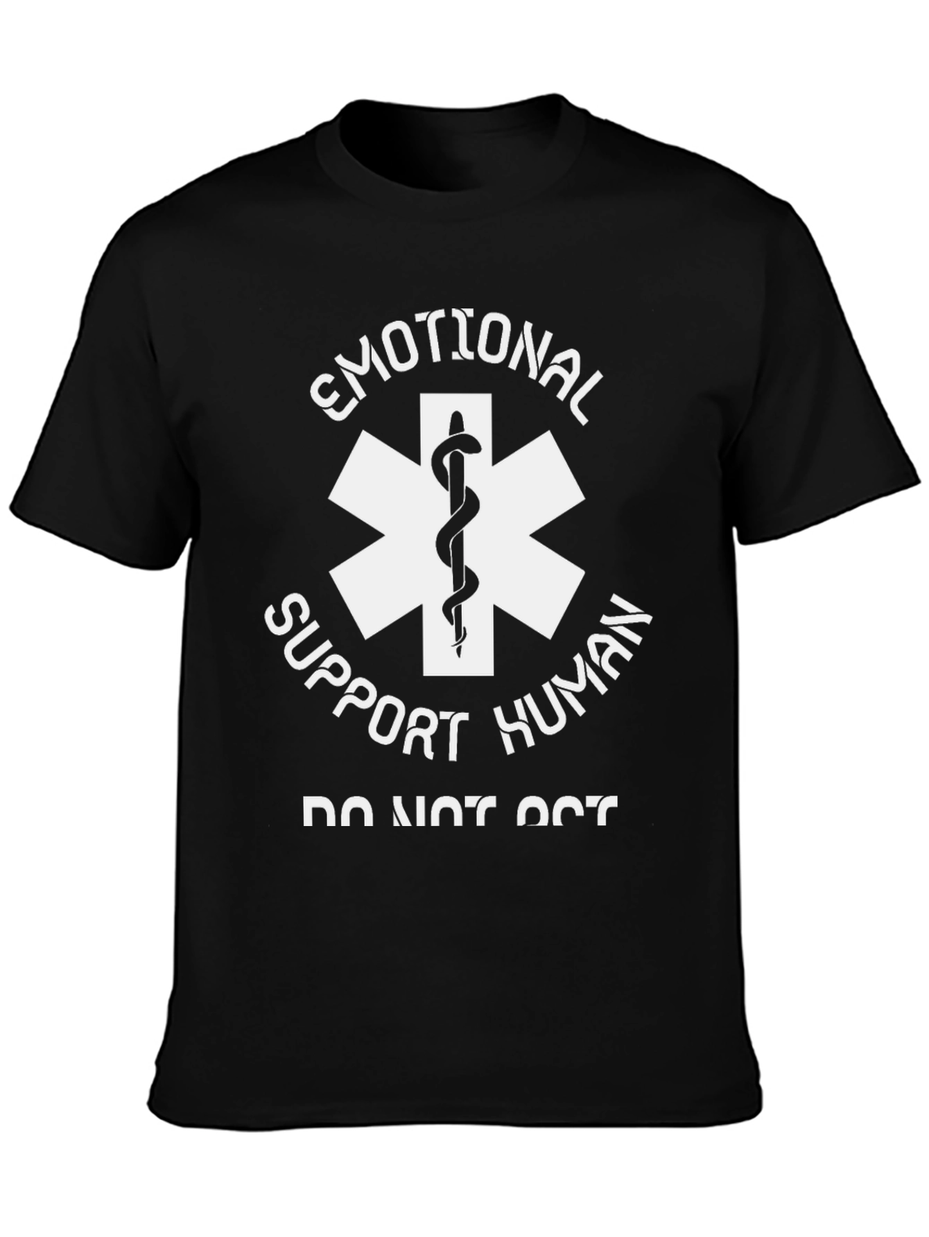 Emotional Support Human T-Shirt Funny EMS Star of Life Tee