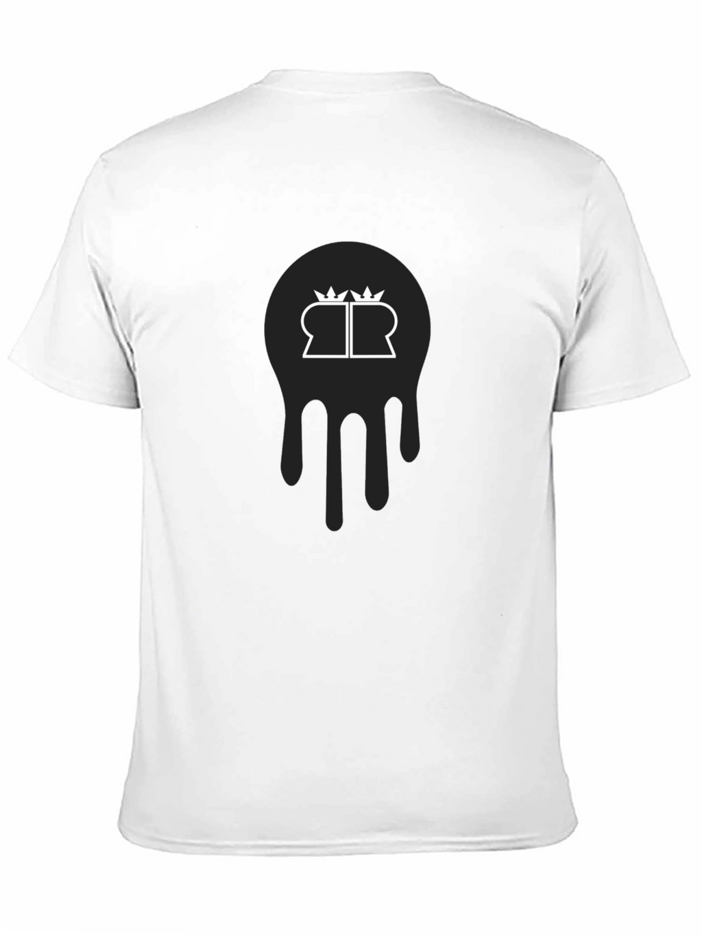 Mens Black Graphic Tee - Dripping Crown Logo