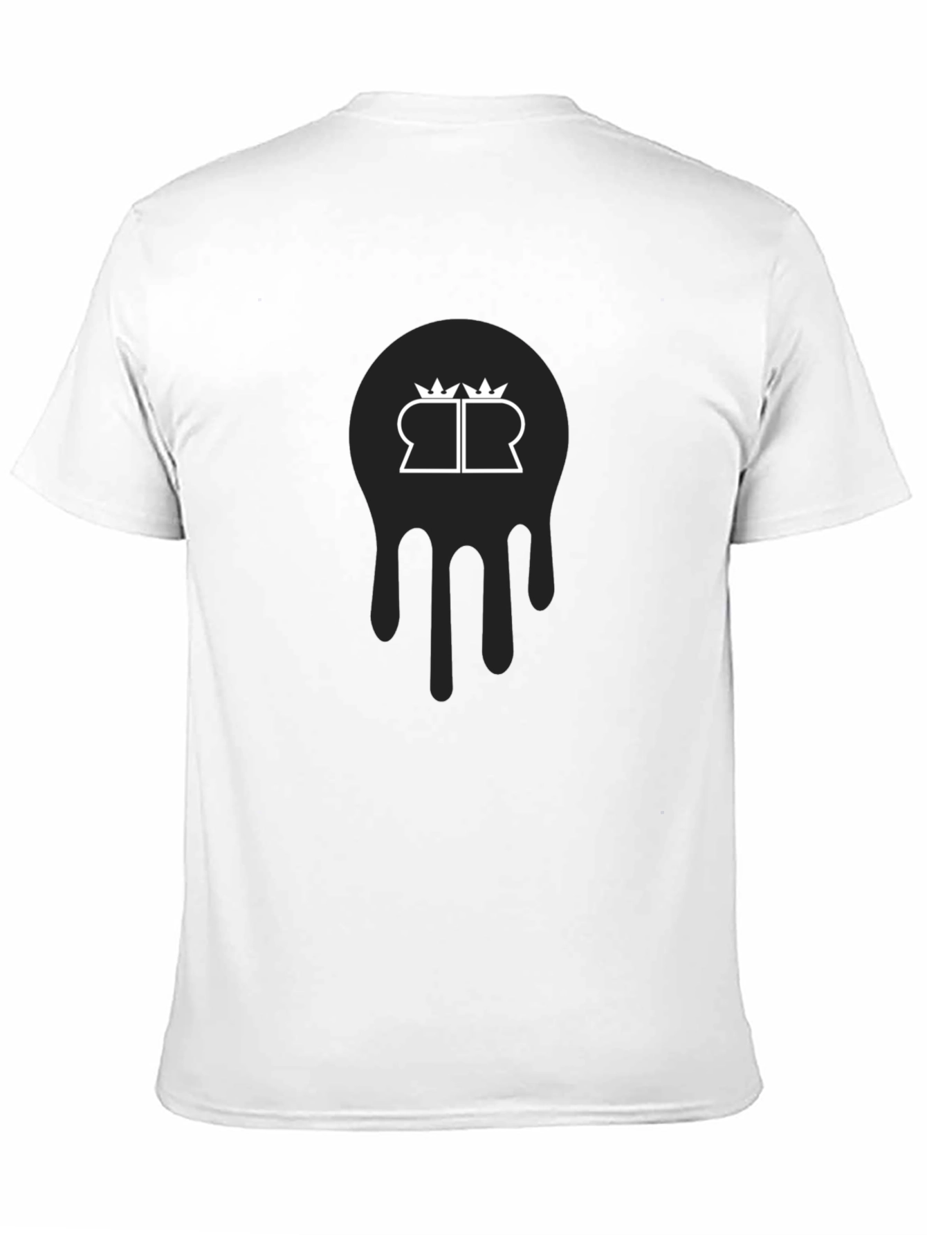 Mens Black Graphic Tee - Dripping Crown Logo