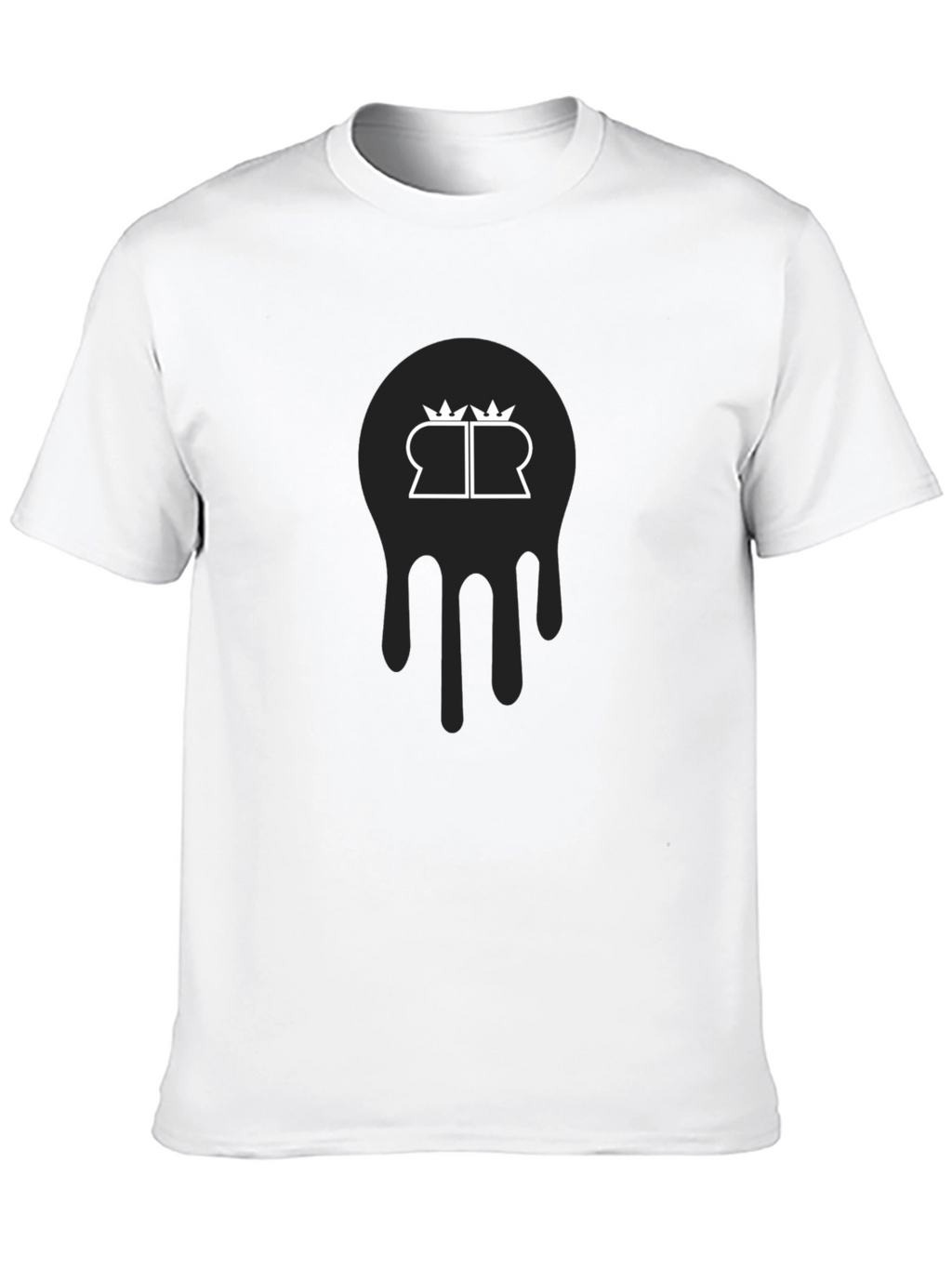Mens Black Graphic Tee - Dripping Crown Logo