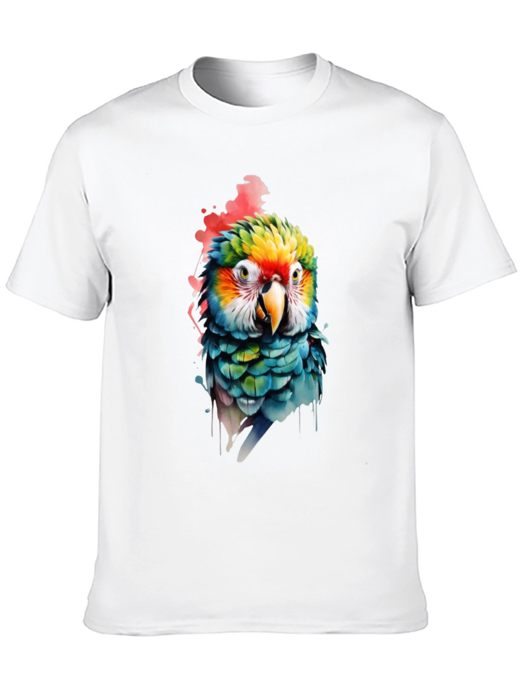 Parrot Graphic Print Black T-Shirt