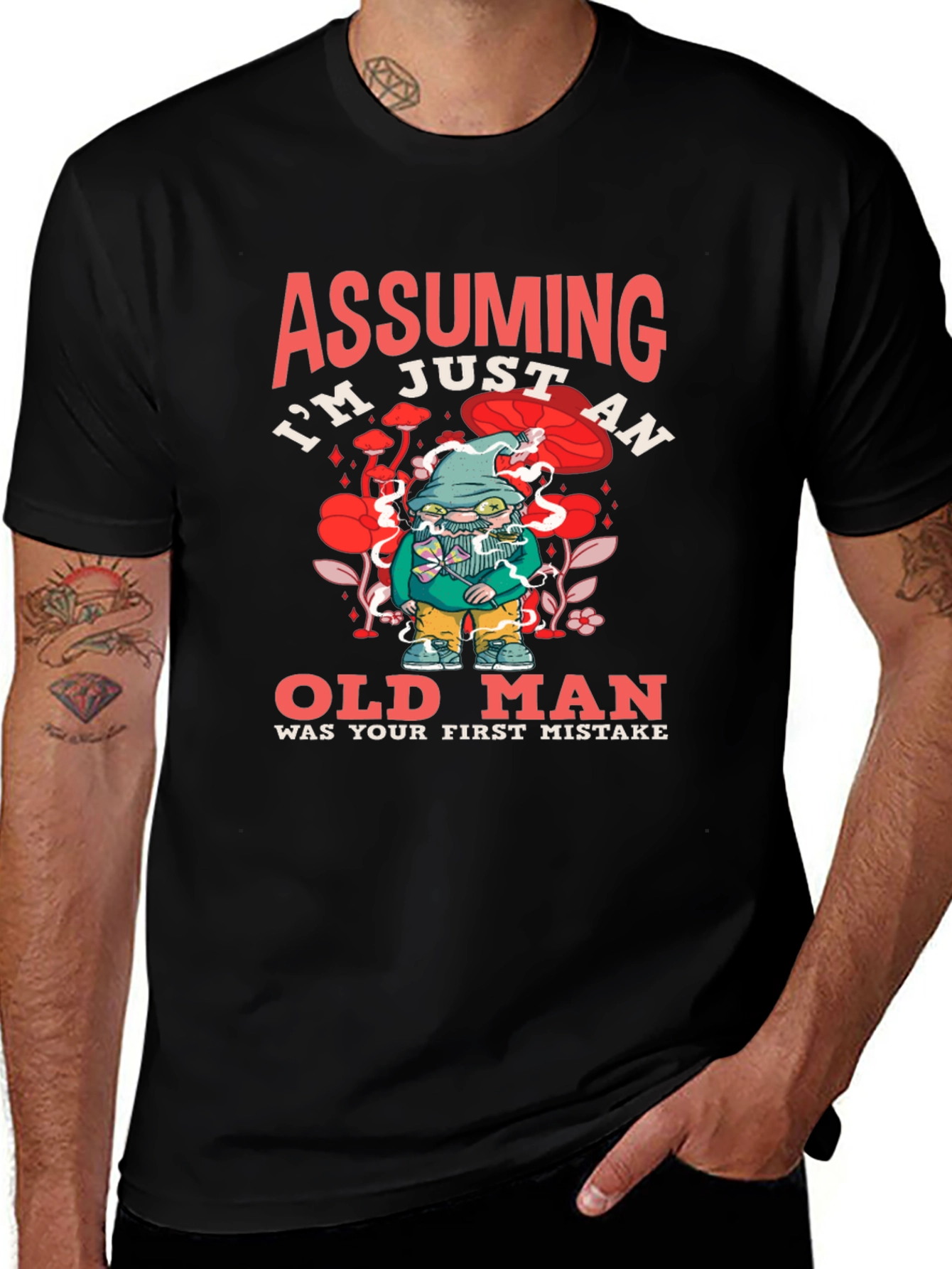 Assuming Im Just an Old Man Black T-Shirt