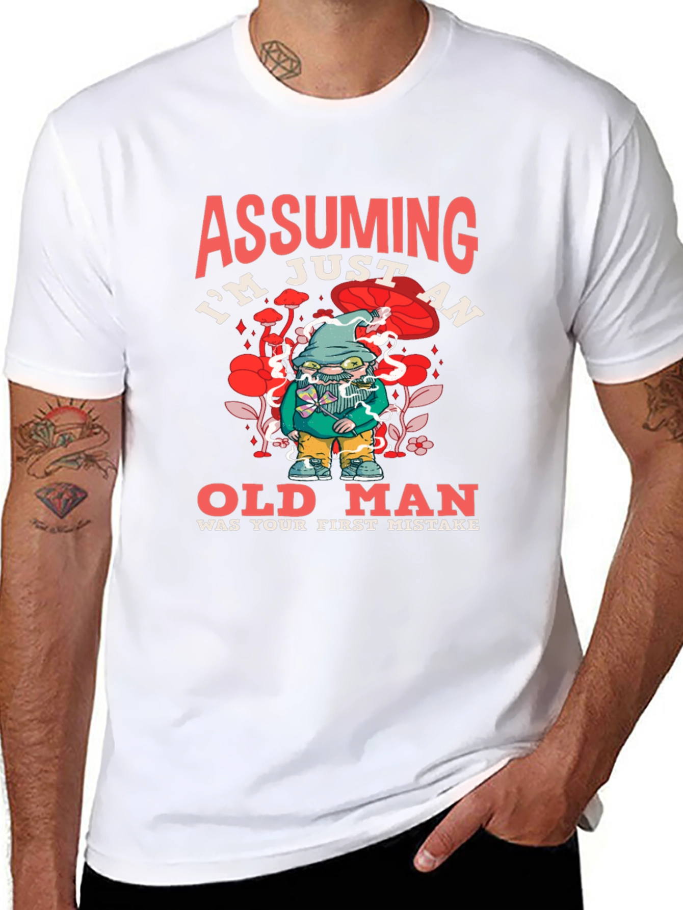 Assuming Im Just an Old Man Black T-Shirt