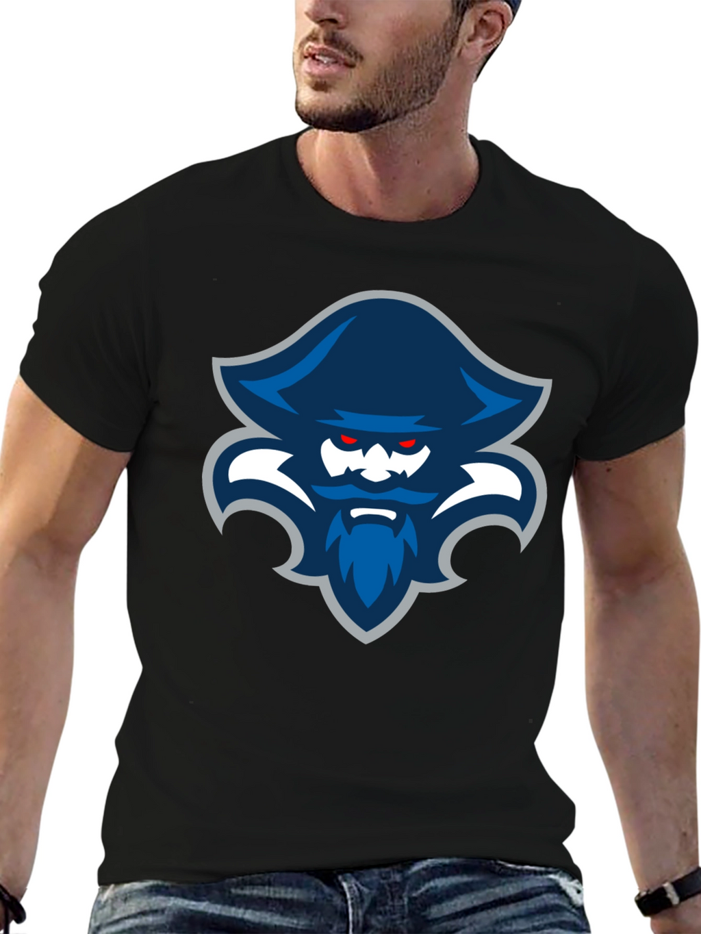 Pirate Logo T-Shirt - Mens Black Tee