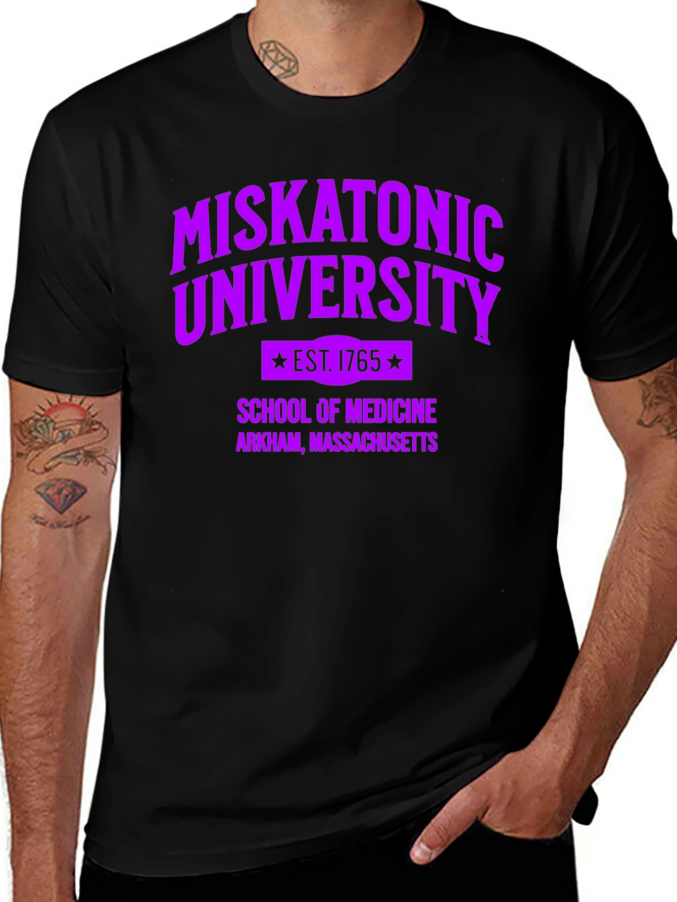 Miskatonic University School of Medicine Black T-Shirt