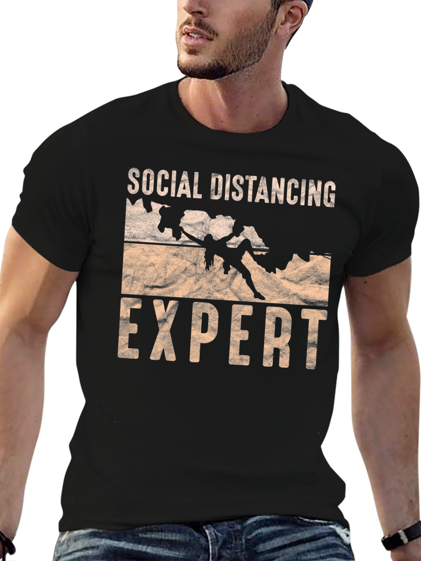 Social Distancing Expert Climbing T-Shirt