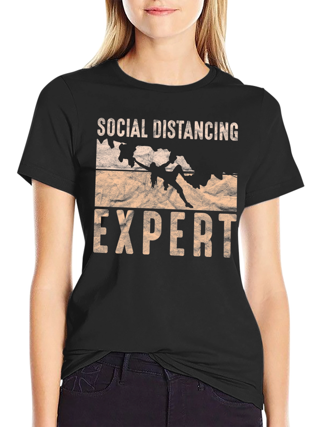 Social Distancing Expert Climbing T-Shirt