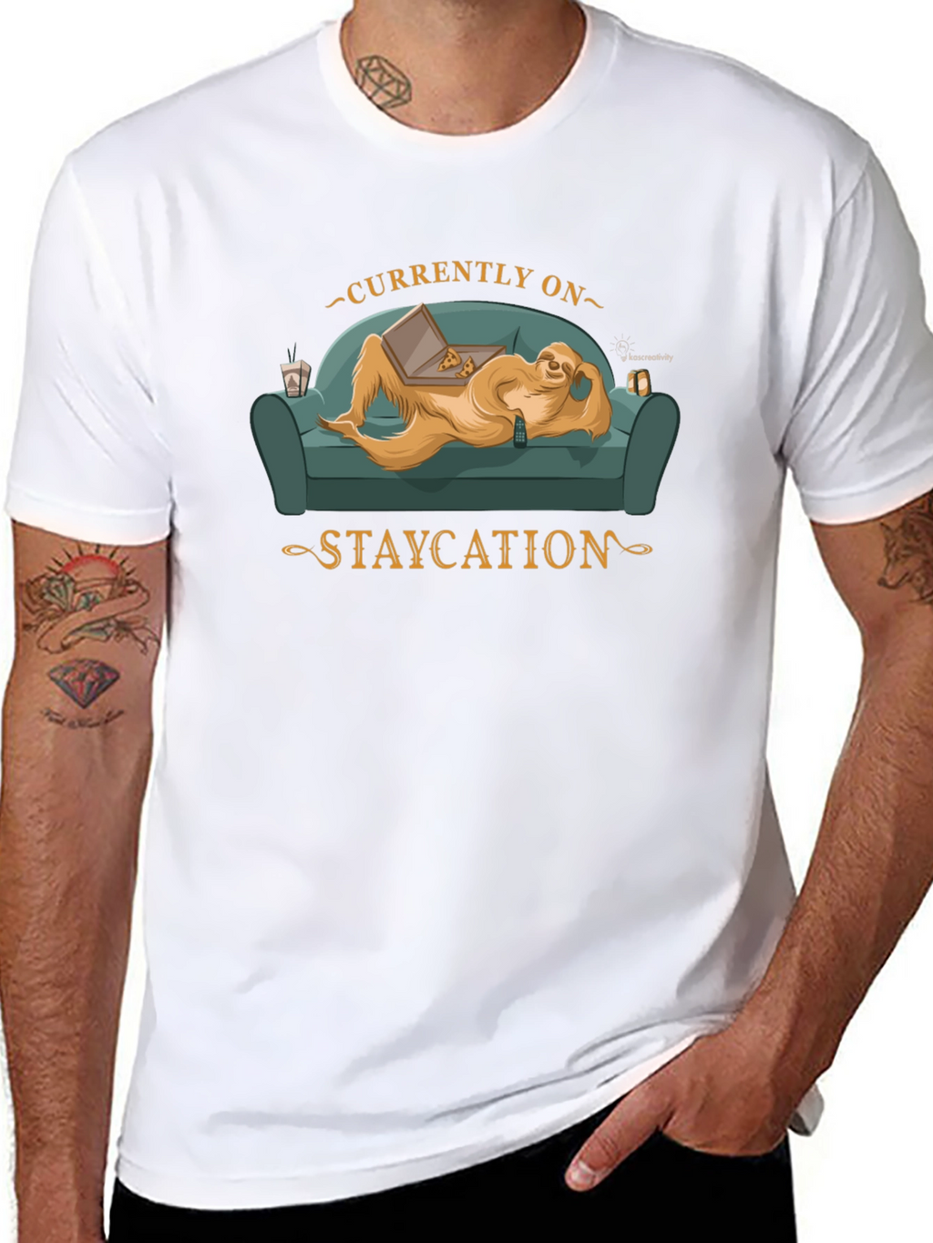 Staycation Mode Sloth T-Shirt