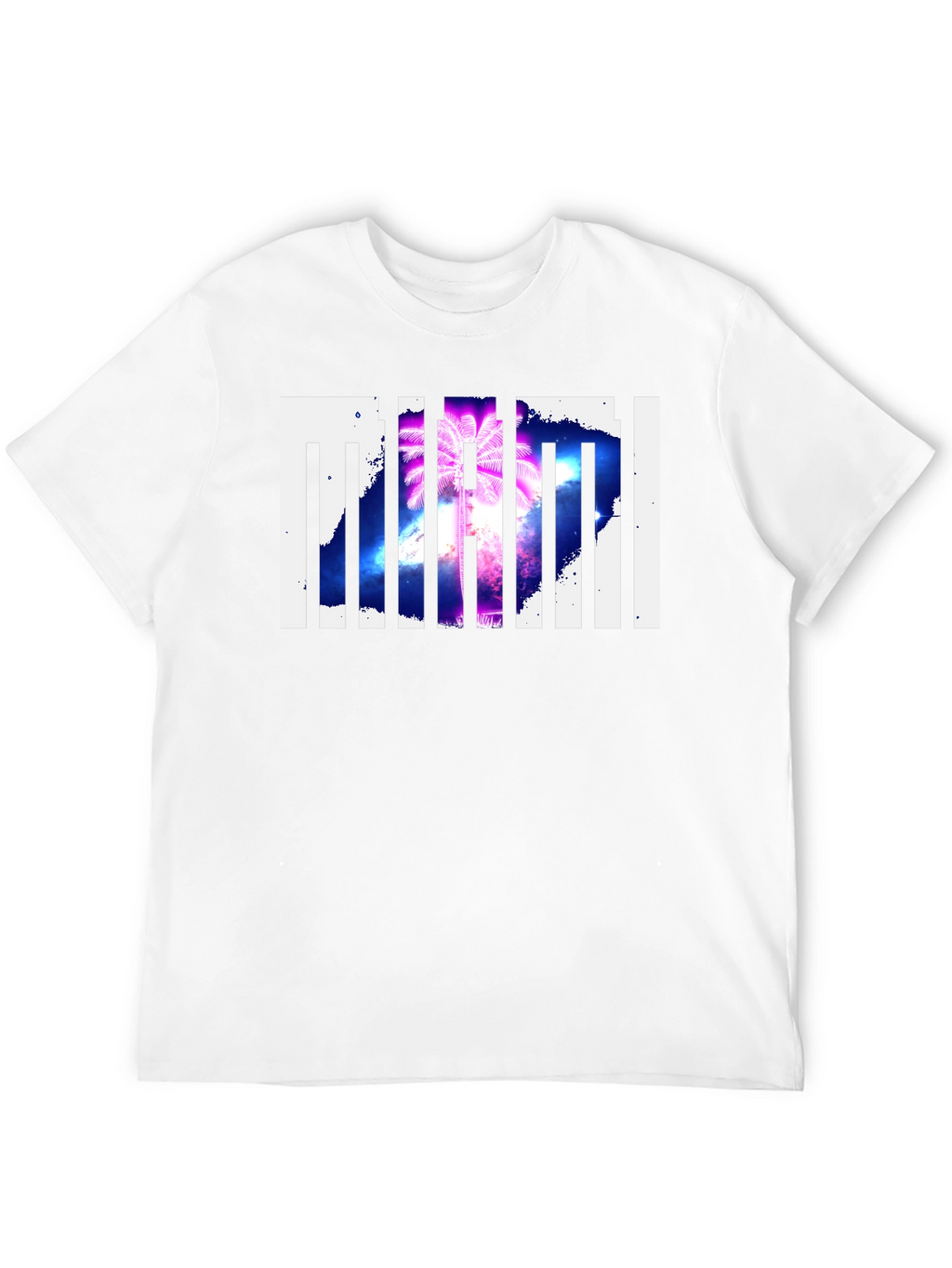 Miami Palm Tree Graphic Print Black T-Shirt