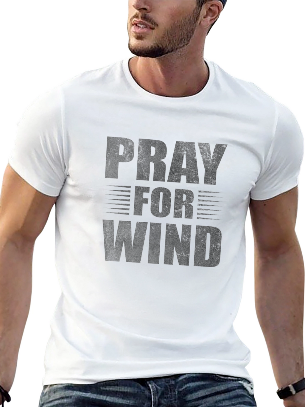 Pray For Wind Black Graphic Tee