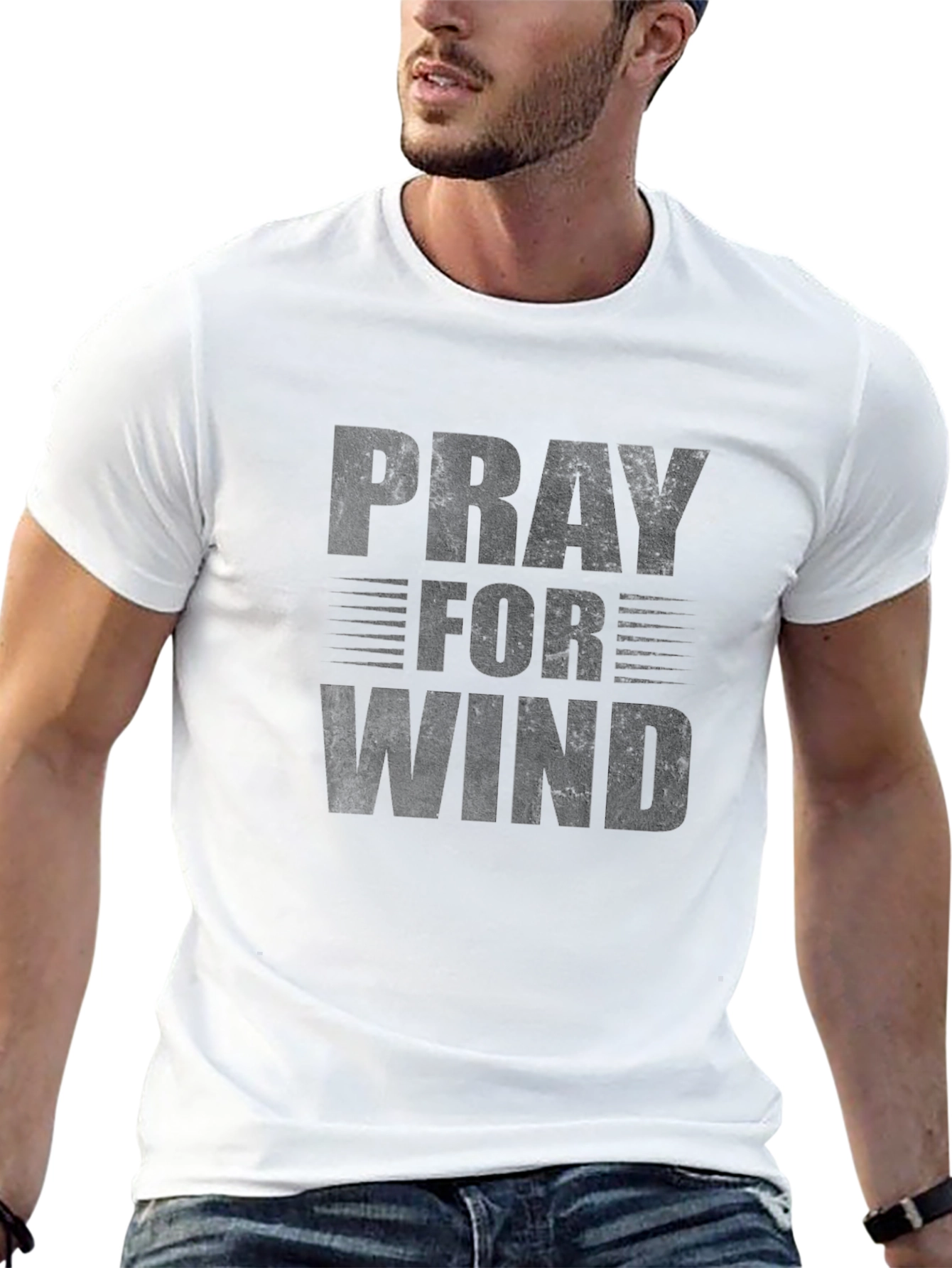 Pray For Wind Black Graphic Tee
