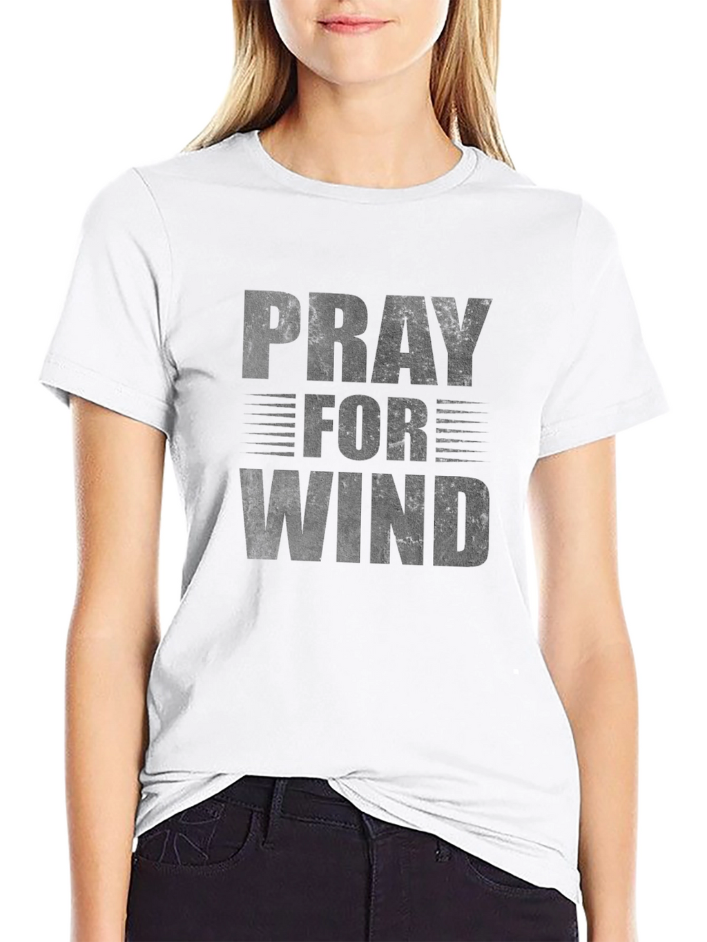 Pray For Wind Black Graphic Tee