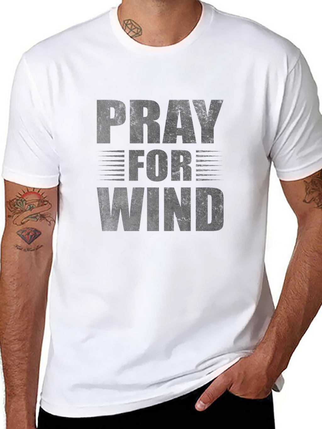 Pray For Wind Black Graphic Tee