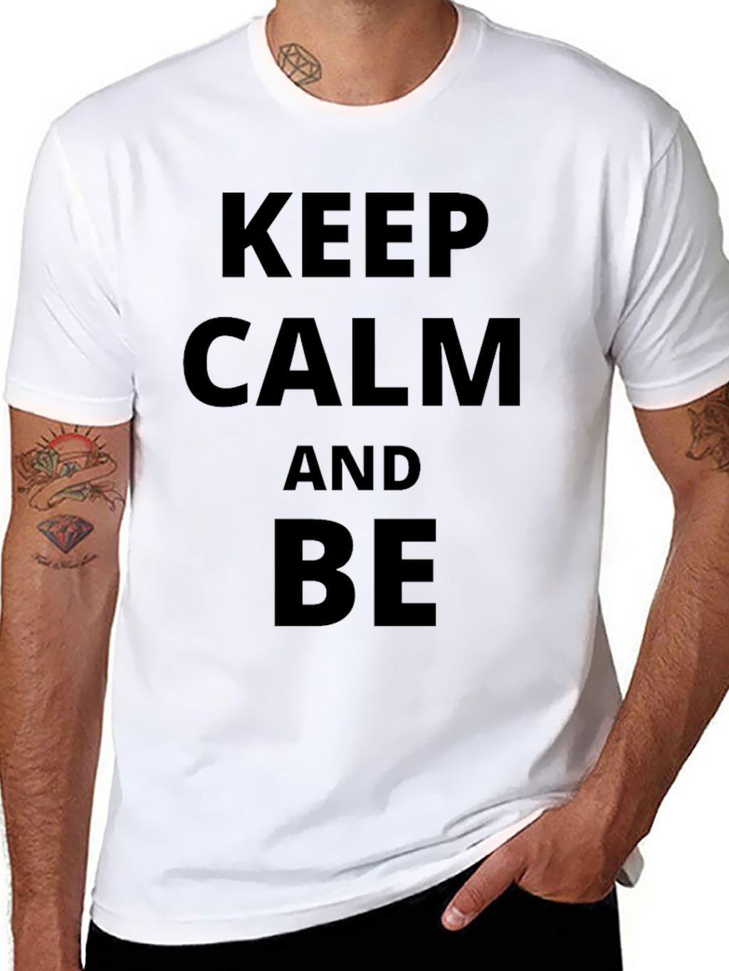 Keep Calm and Be Funny Black T-Shirt