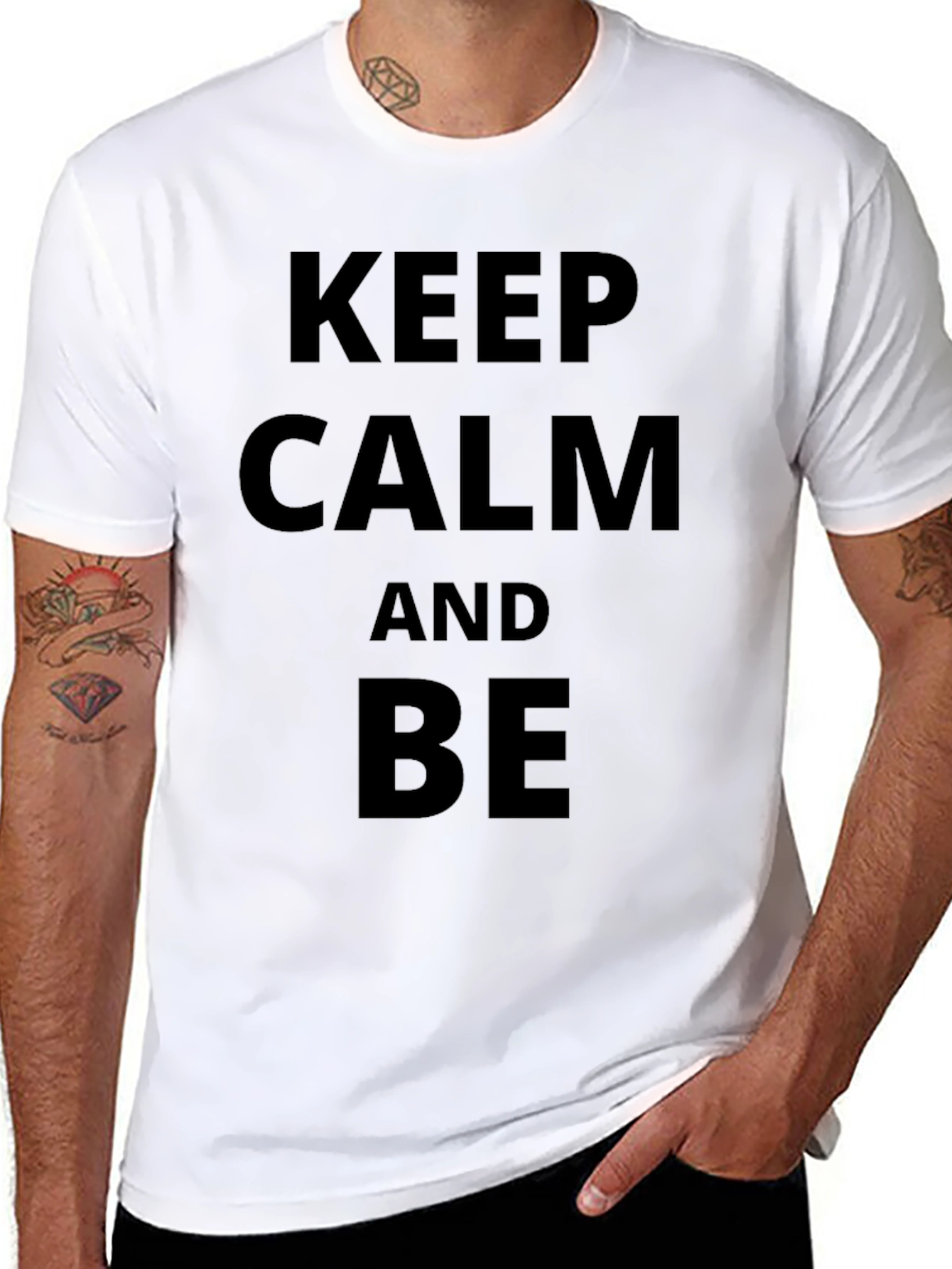 Keep Calm and Be Funny Black T-Shirt
