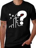 Question Silence Graphic Tee - Black Cotton Blend