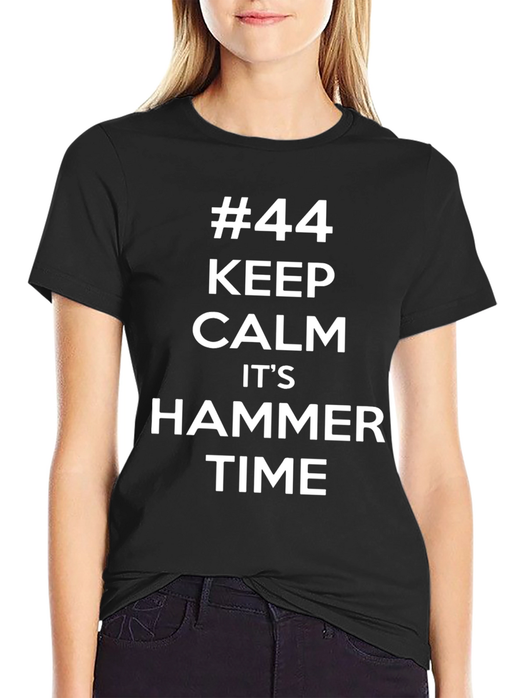 Keep Calm Its Hammer Time #44 Black Tee