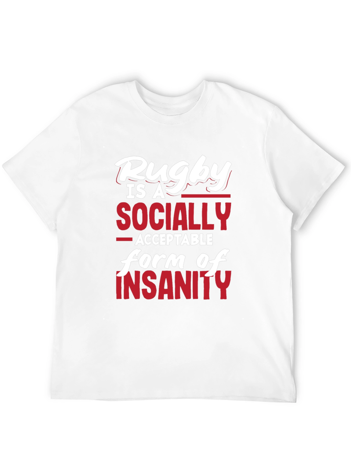 Rugby Insanity Graphic T-Shirt - Black