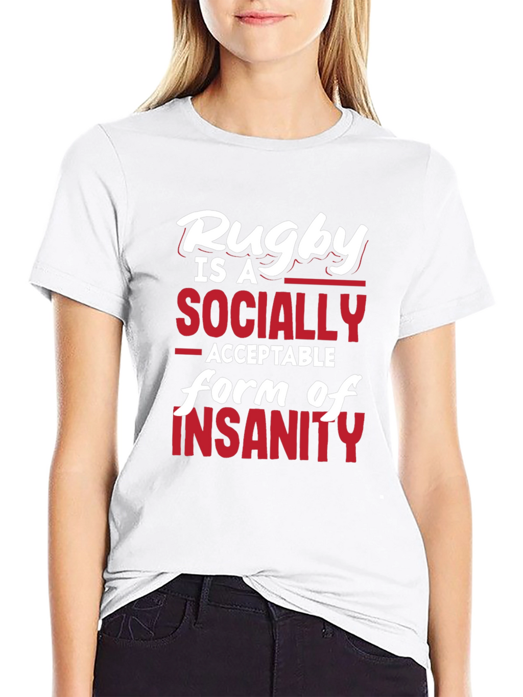 Rugby Insanity Graphic T-Shirt - Black