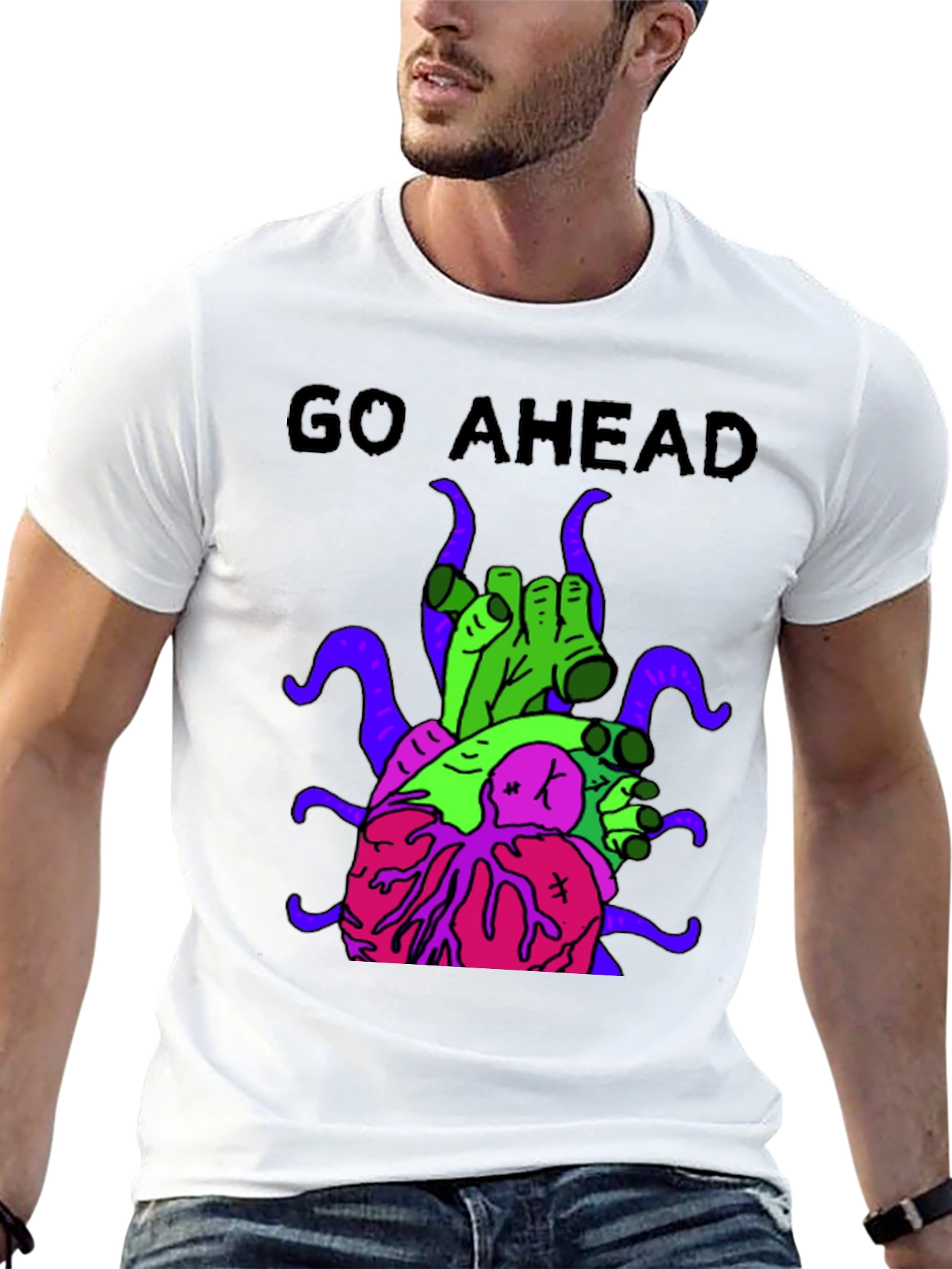 Go Ahead T-Shirt with Graphic Print