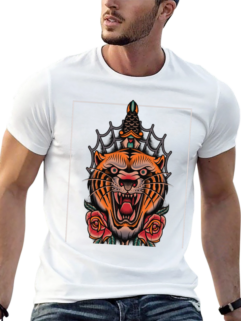 Tiger & Dagger Graphic Tee - Bold Style
