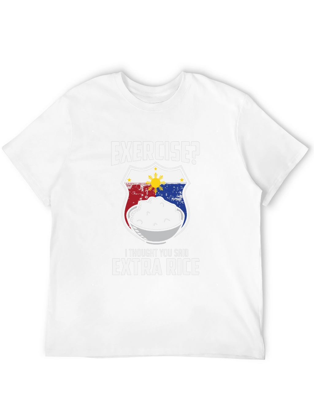 Exercise? Extra Rice Funny Graphic Tee