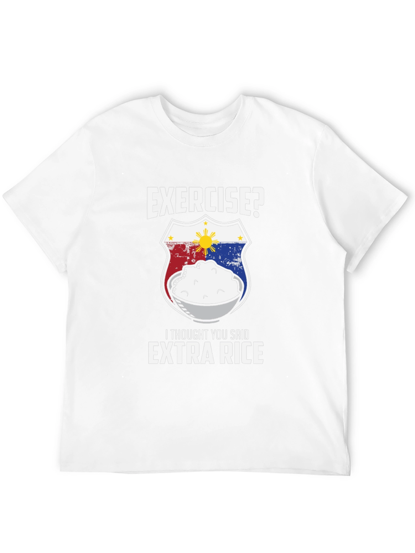 Exercise? Extra Rice Funny Graphic Tee