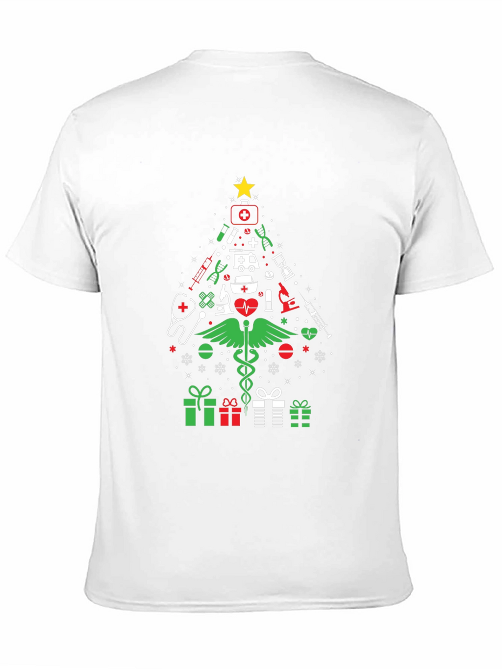 Nurse Christmas Tree Graphic T-Shirt