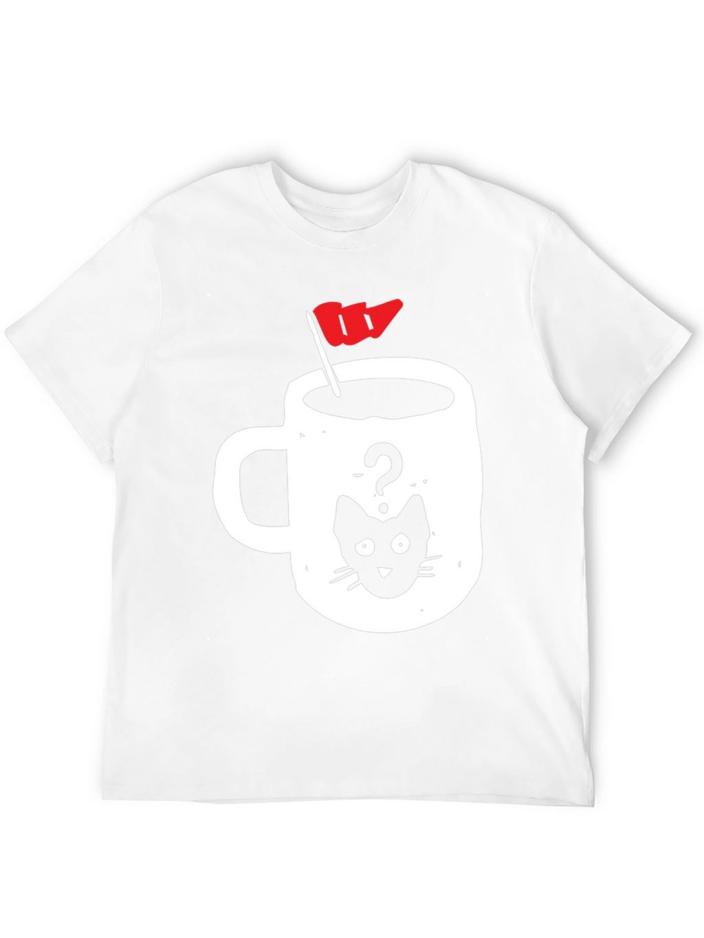 Cat Coffee Cup Graphic Tee