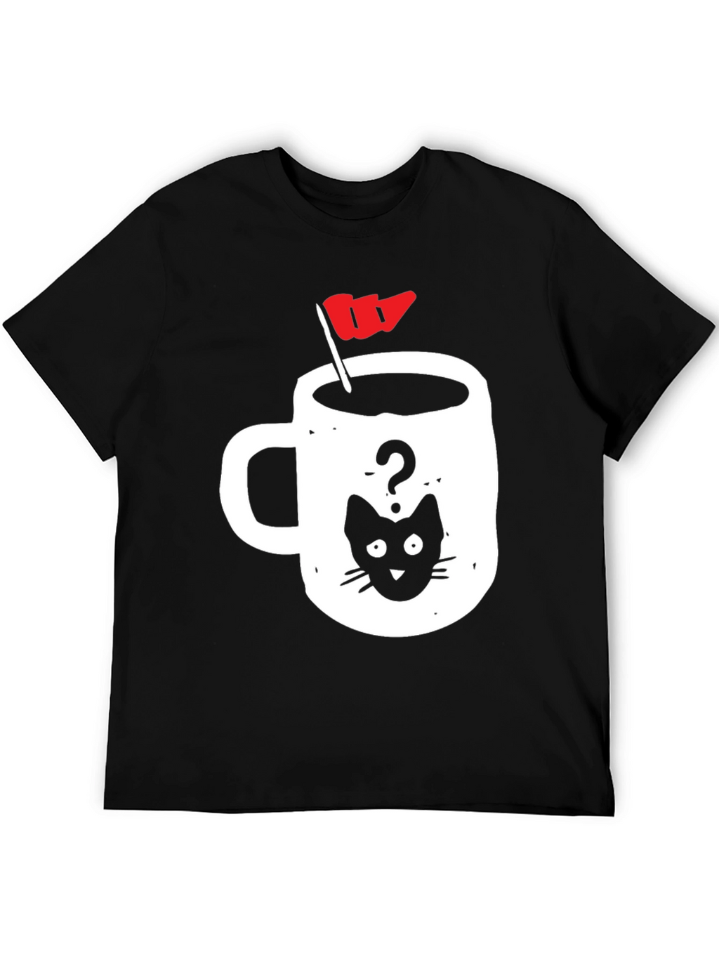 Cat Coffee Cup Graphic Tee