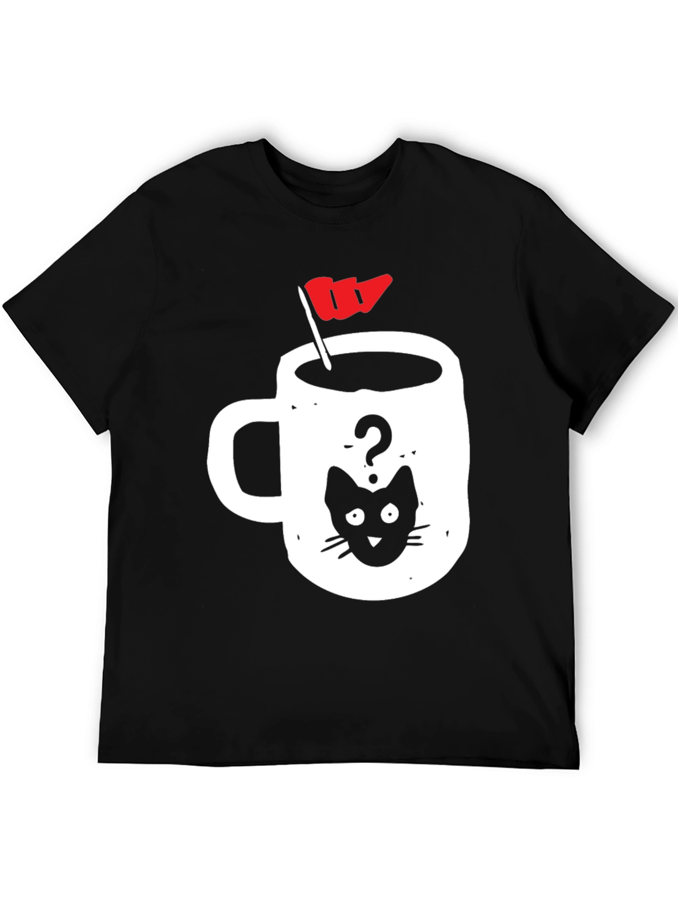 Cat Coffee Cup Graphic Tee