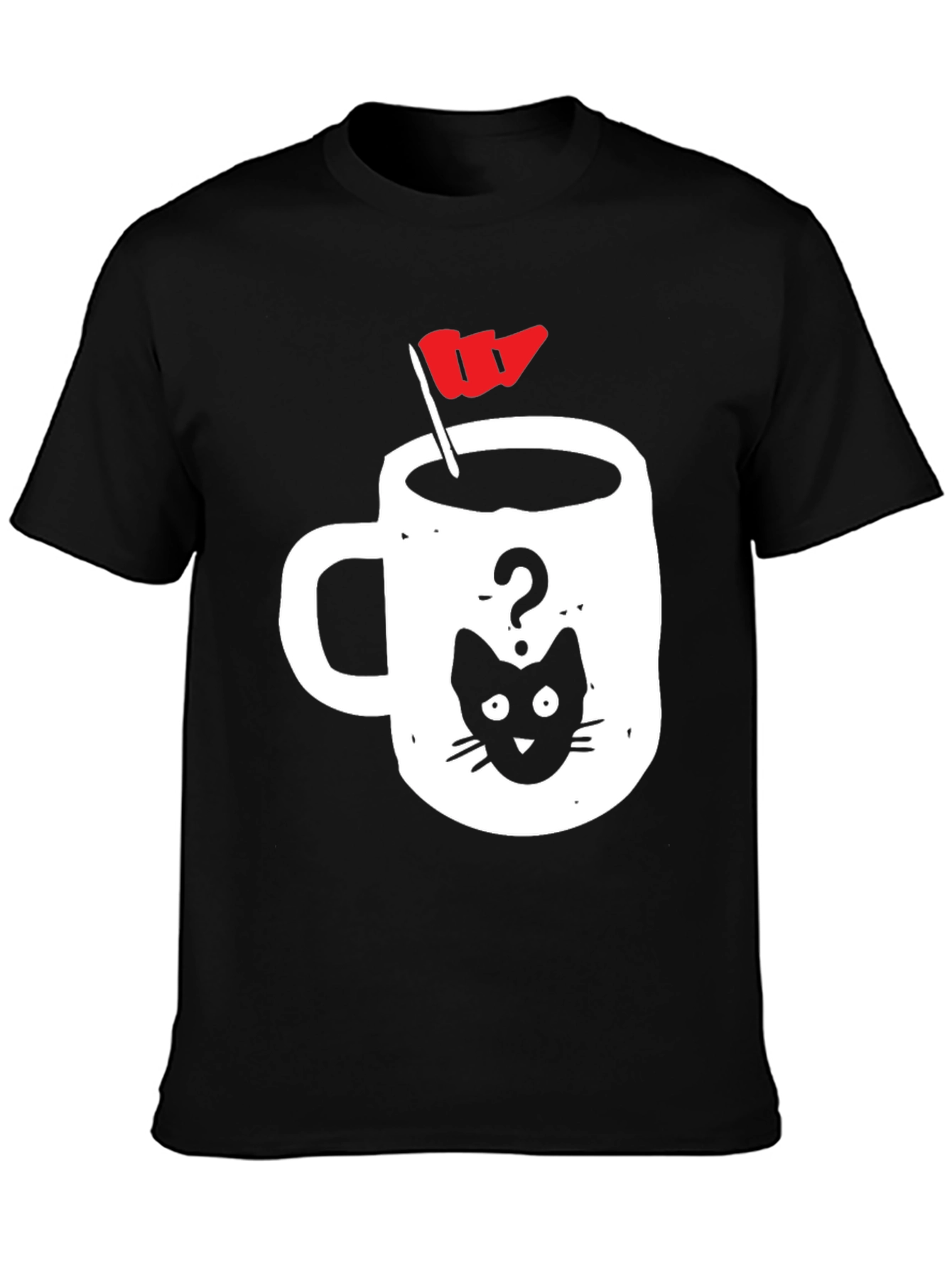 Cat Coffee Cup Graphic Tee