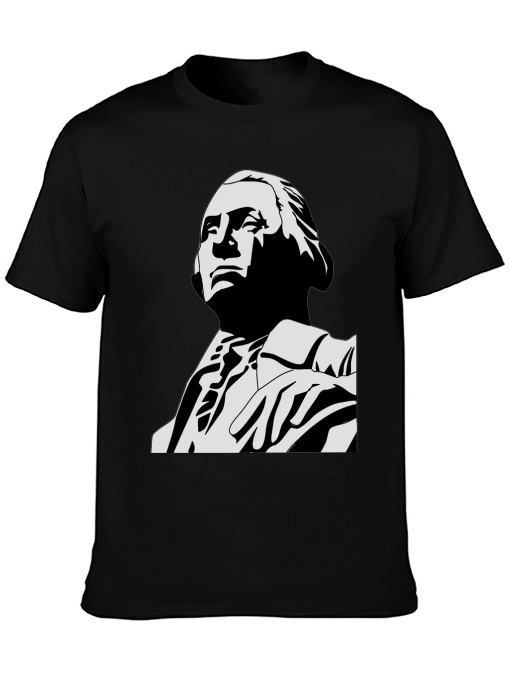 George Washington Graphic Tee - Black Cotton Blend