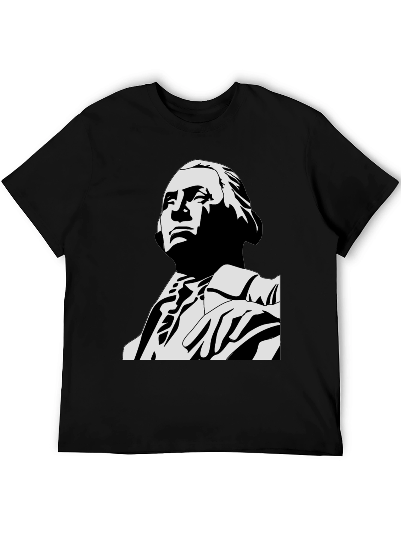 George Washington Graphic Tee - Black Cotton Blend