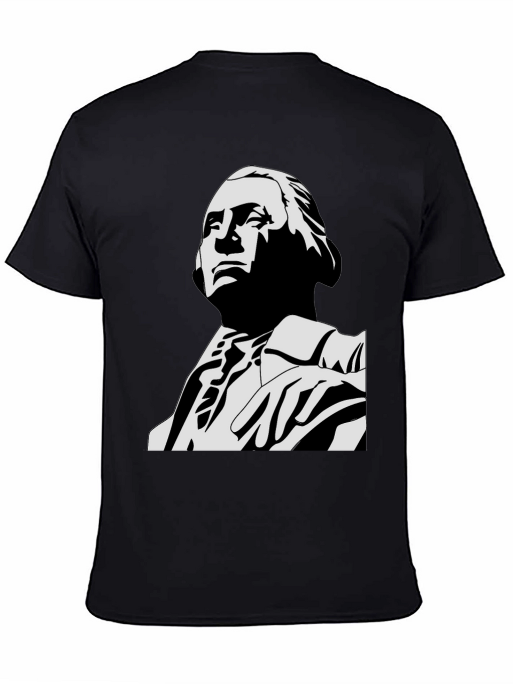 George Washington Graphic Tee - Black Cotton Blend