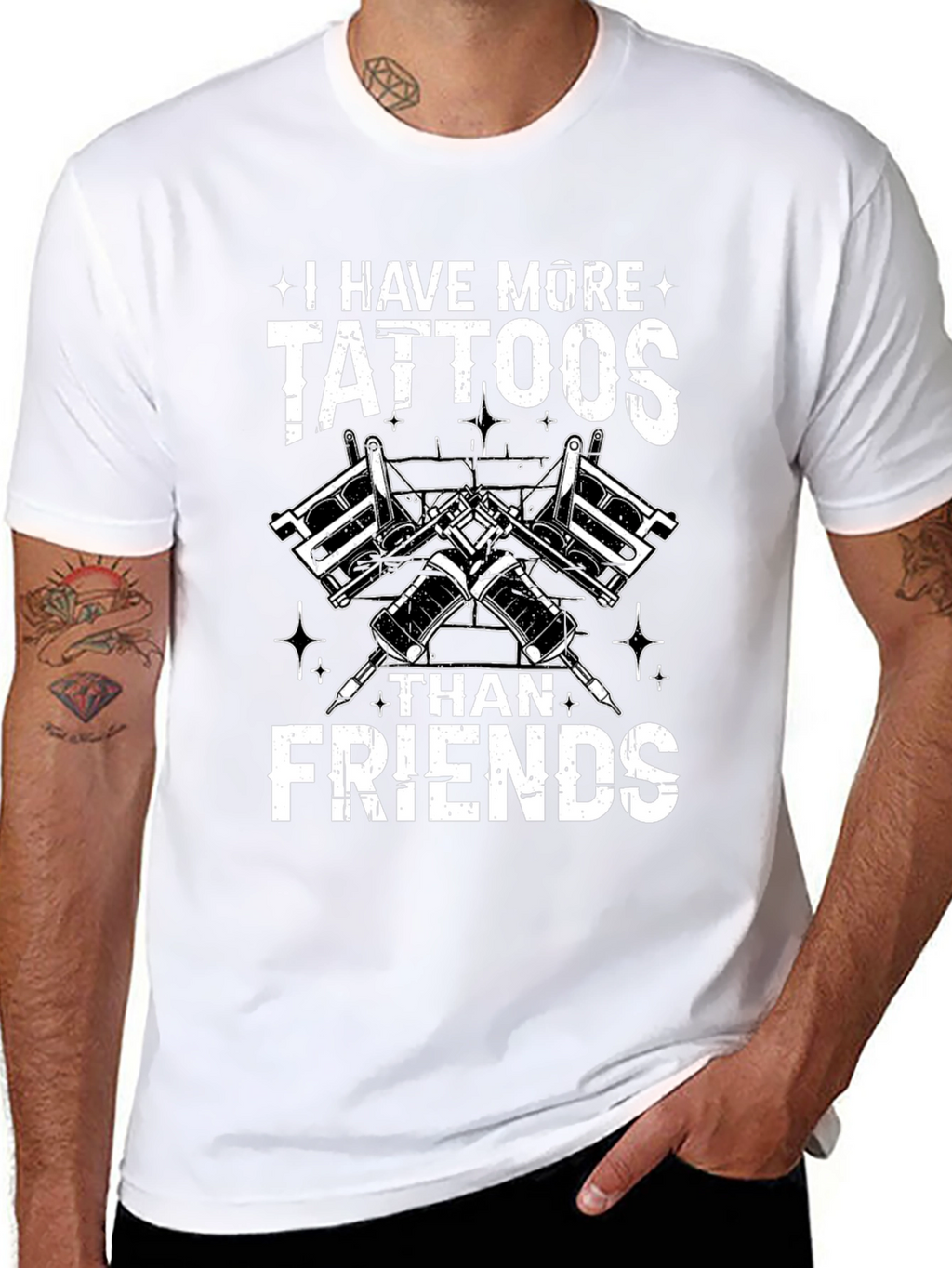 Tattoo Lover Tee - More Tattoos Than Friends