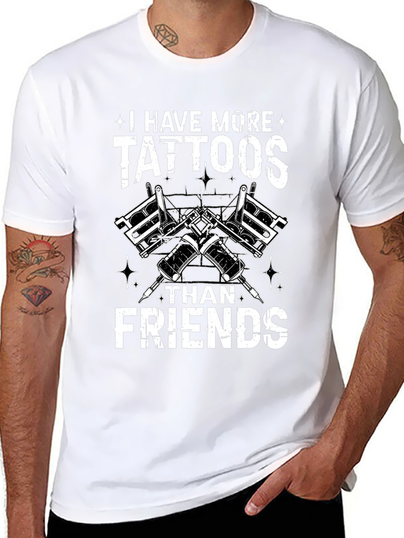 Tattoo Lover Tee - More Tattoos Than Friends