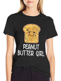 Peanut Butter Girl Funny Graphic T-Shirt