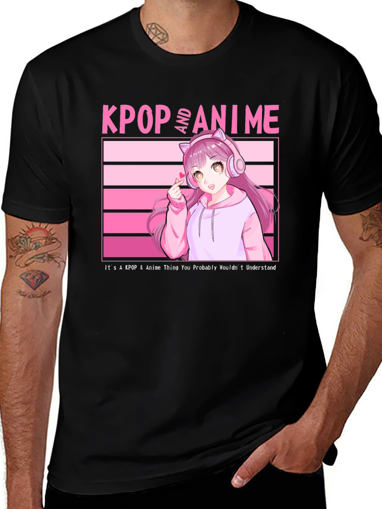 KPOP and Anime Graphic T-Shirt
