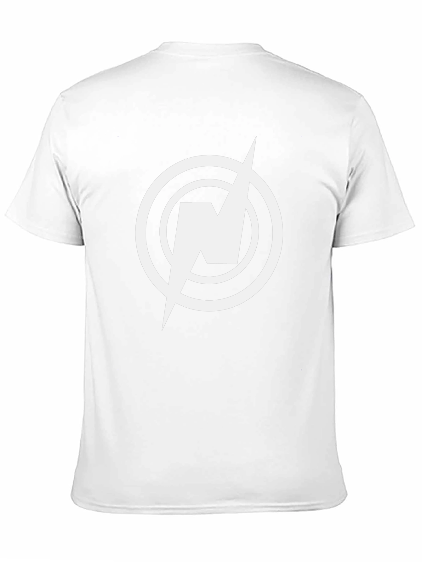 Black T-Shirt with Circular Lightning Bolt Logo