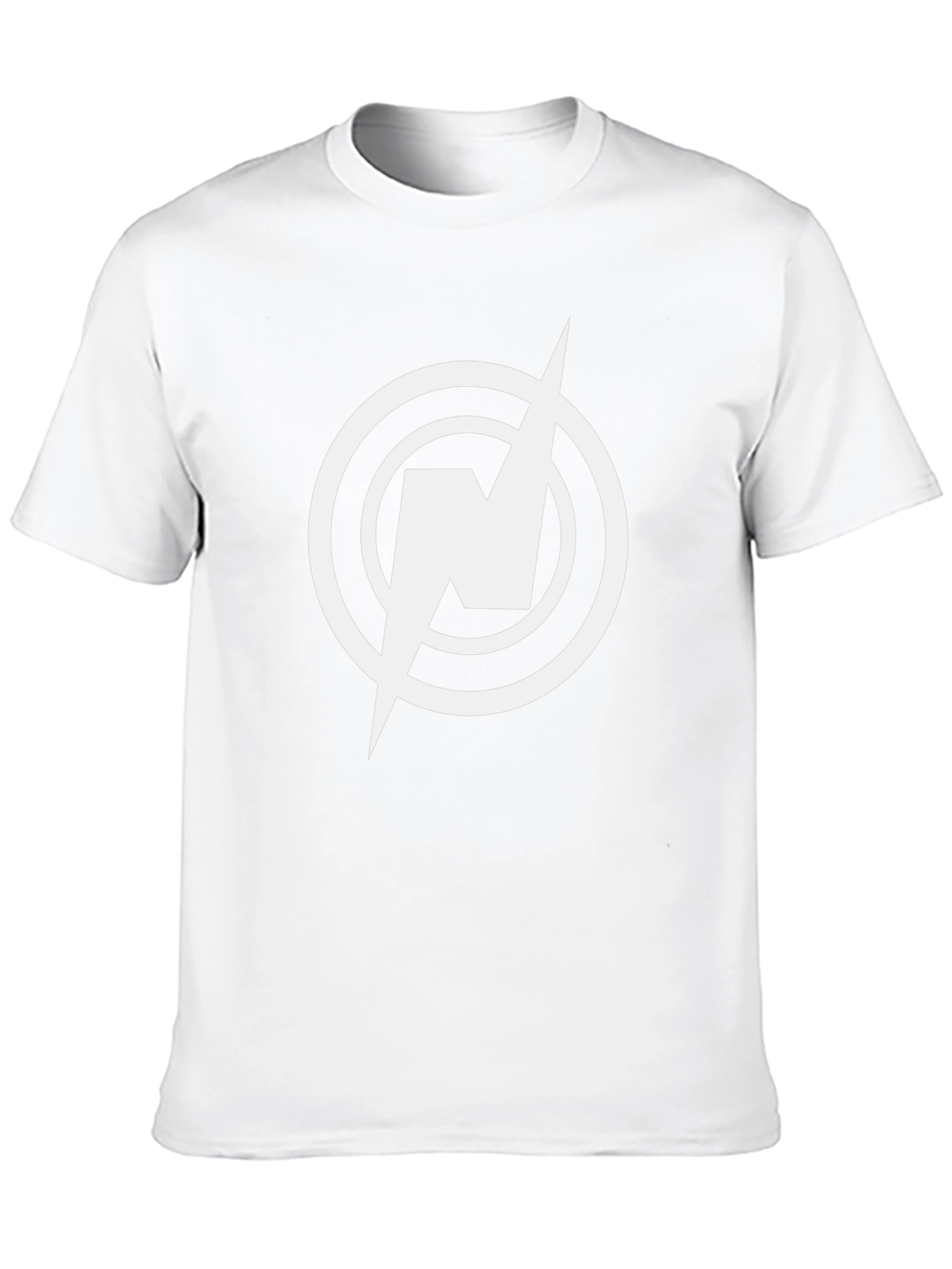 Black T-Shirt with Circular Lightning Bolt Logo