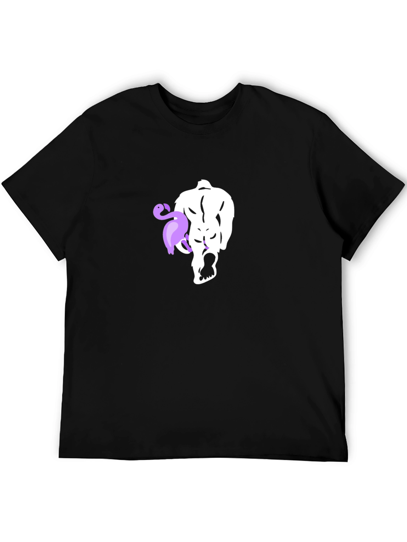Mens Black T-Shirt with Unique Graphic Print