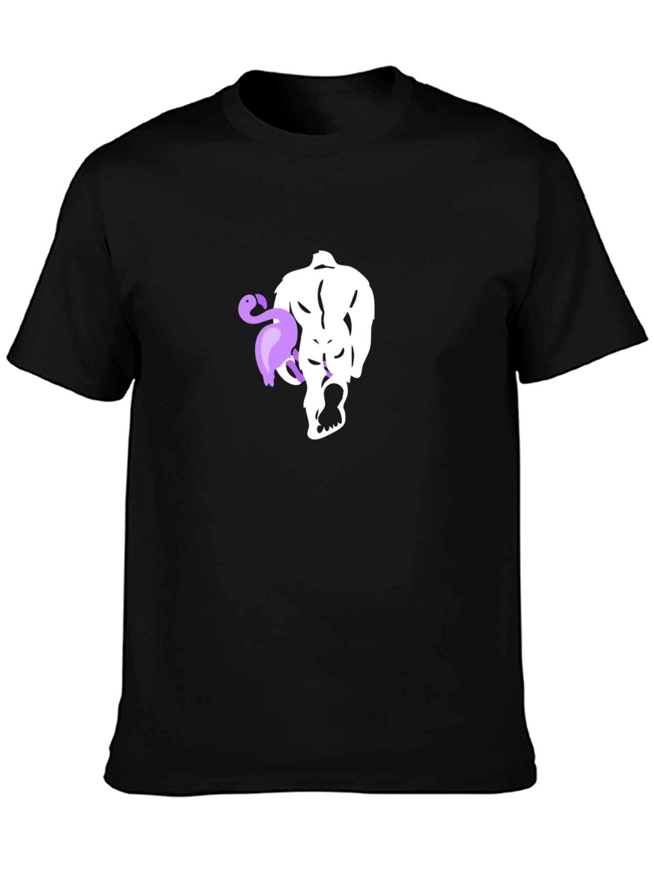 Mens Black T-Shirt with Unique Graphic Print