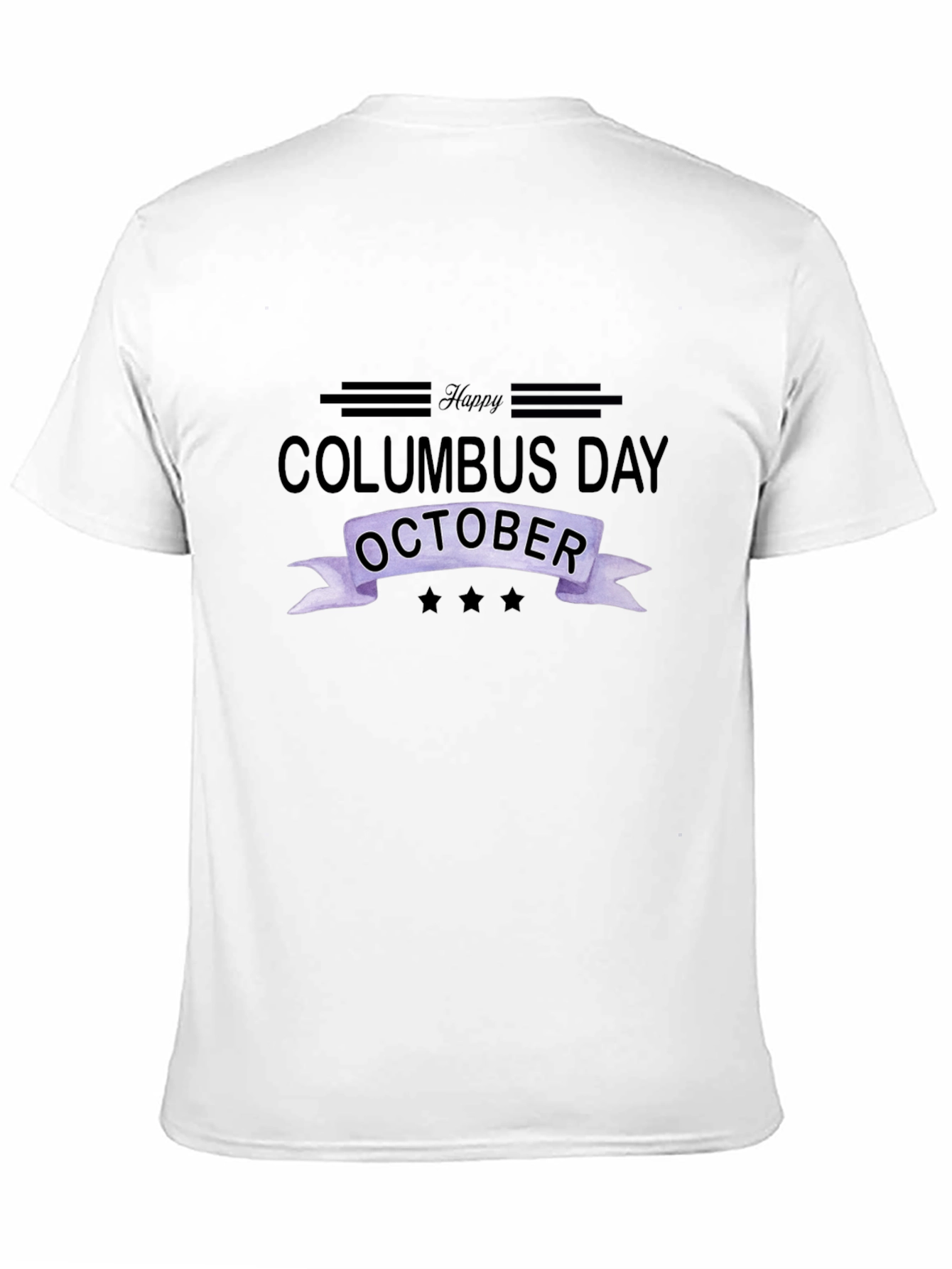 Happy Columbus Day October Black T-Shirt
