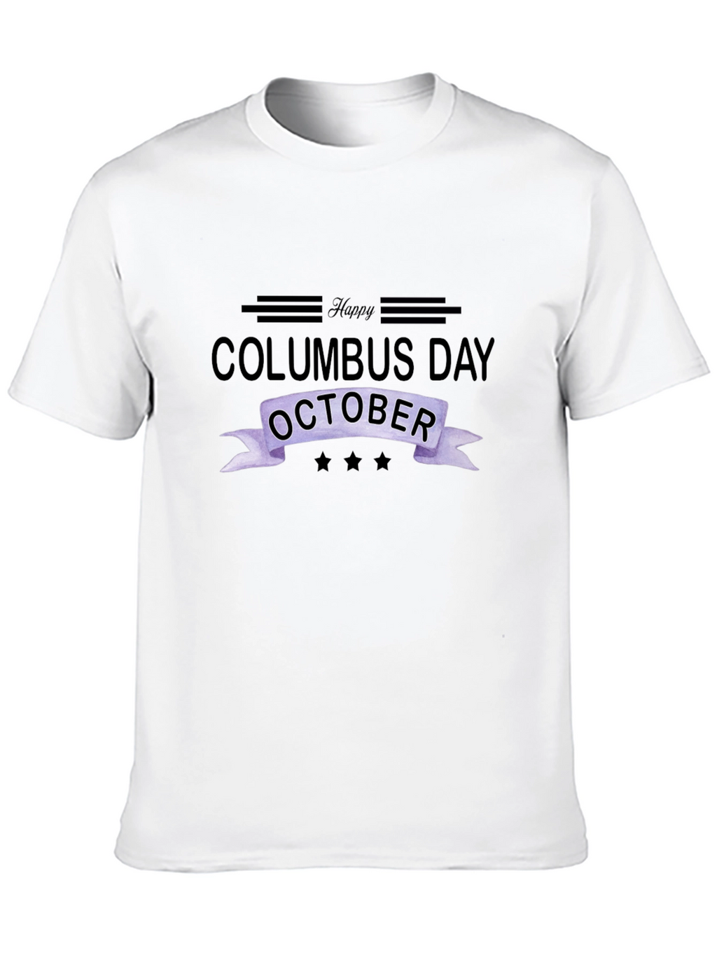 Happy Columbus Day October Black T-Shirt